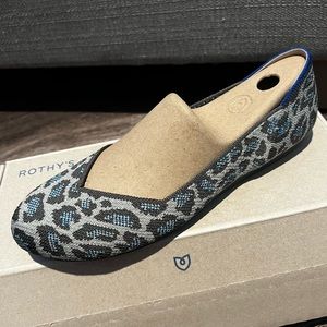 rothy’s flats. grey spotted. offers taken into consideration.